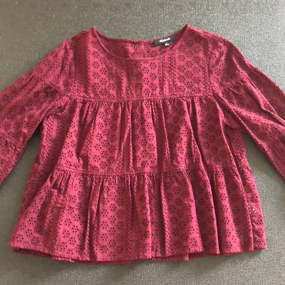 Maroon Babydoll Blouse